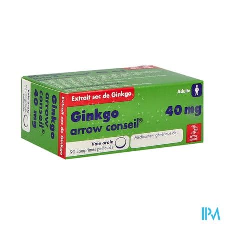 Ginkgo Arrow Conseil 40mg Comprime 90