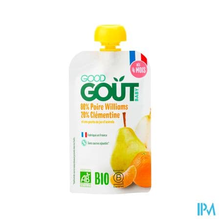 GOODGOUT POIRE CLEMENTINE BIO 120G — Pharmacie de la Gare