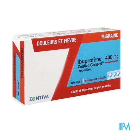 IBUPROFENE 400MG ZTV CONS 15 — Pharmacie Plaine Haute - Crosne