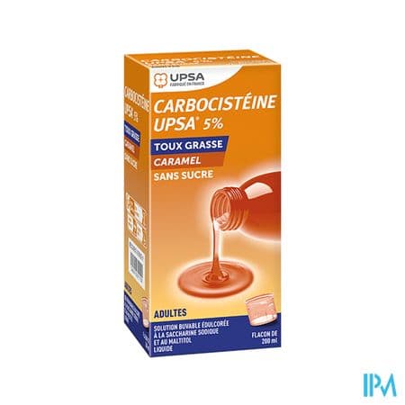 CARBOCISTEINE 5% UPSA SOL S/S200ML — Pharmacie Centrale Boulogne by Nexum