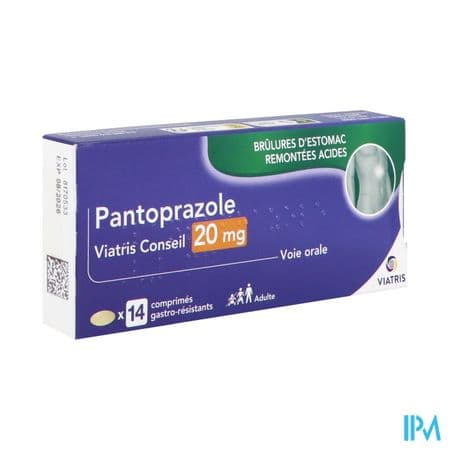PANTOPRAZOLE 20MG VTS CONS CPR 14 — Pharmacie Européenne 24/24 de la place de clichy