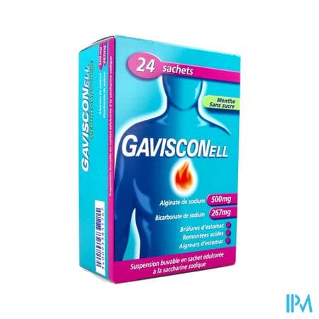 Gavisconell Menthe Sans Sucre Susp Buvable Sachet 24