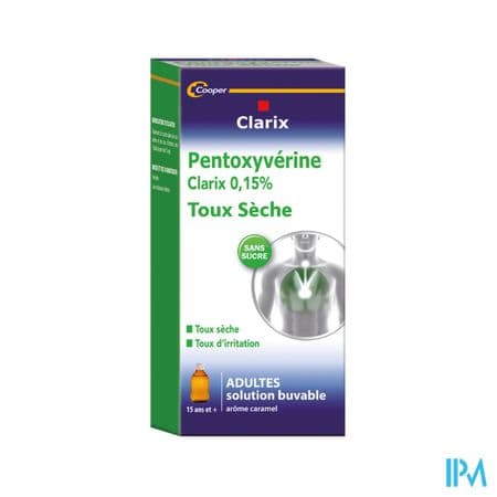 Clarix Toux Seche Pentoxyv 0.15% Adulte Sirop 200ml