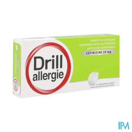 Drill Allergie Cetirizine 10mg Comprime A Sucer 7