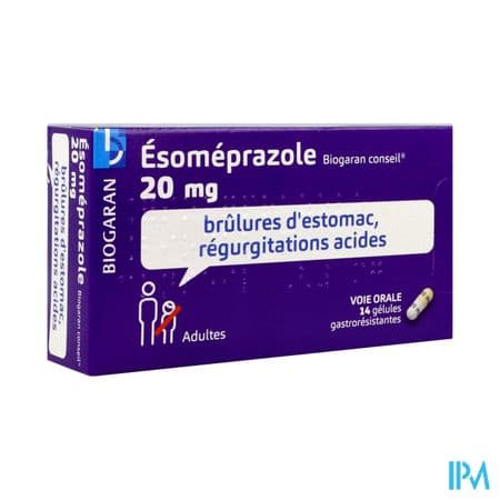 Esomeprazole Biogaran Conseil 20mg Gelule Gastroresistante 14 — Pharmacie Carnot