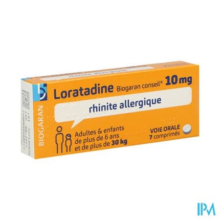 LORATADINE 10MG BIOG CONS CPR 7