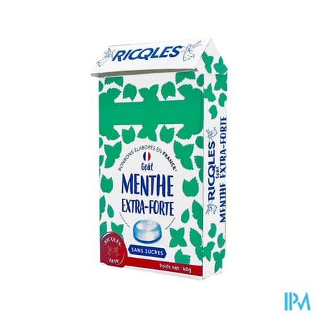 RICQLES MENTHE EXT FORTE S/SUC 40G