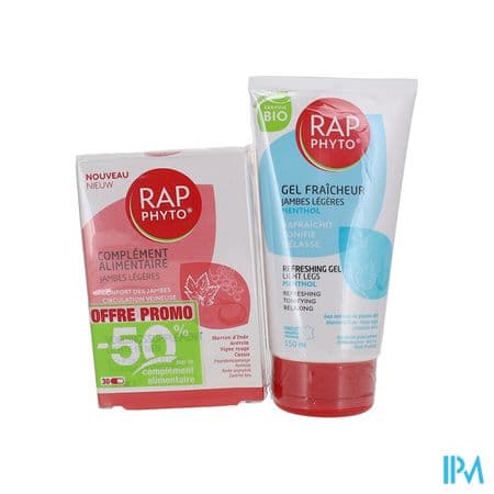 Rap Phyto Jambes Legeres Gelule 30 + Gel Fraicheur Menthol 150ml Coffret