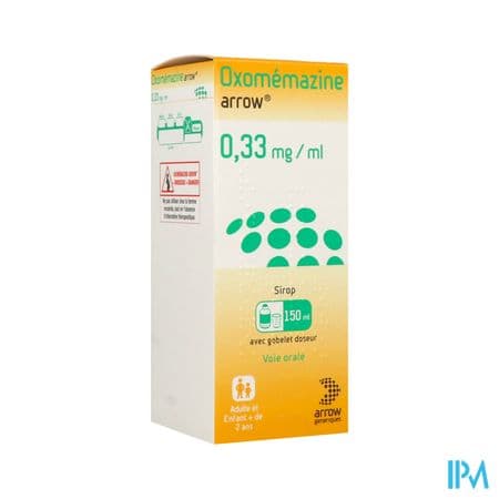 OXOMEMAZINE 0,33MG/ML ARW SP 150ML — Pharmacie Fontaine Tours