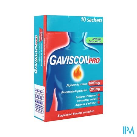Gavisconpro Menthe Suspension Buvable Sachet 10ml 10