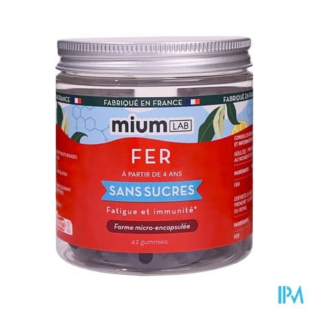 Mium Lab Fer Sans Sucre Gummies 42