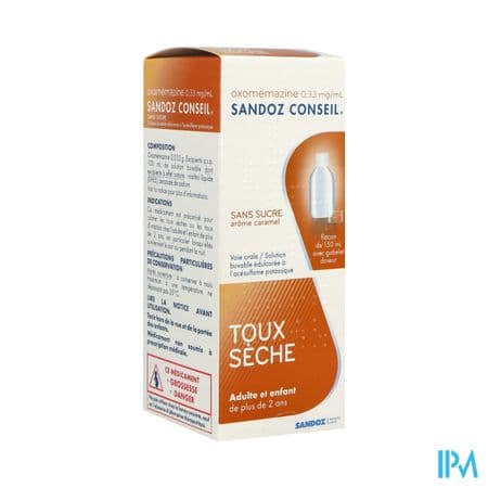 Oxomemazine Sandoz Cons 0mg33ml Sans Sucre Solution Buvable 150ml