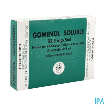 Gomenol Soluble Pour Aerosoltherapie Ampoule 5ml 5 — Pharmacie de la Mairie Montataire