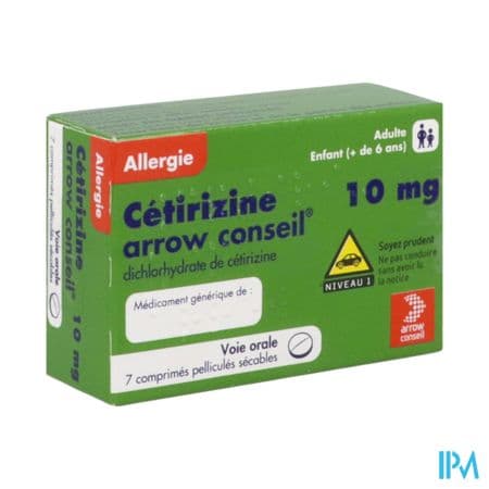 CETIRIZINE 10MG ARW CONS CP S 7