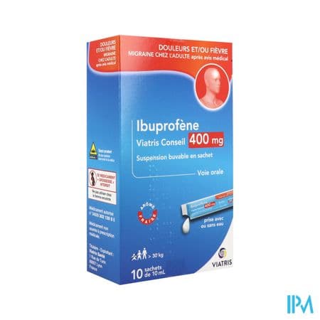 Ibuprofene Mylan Conseil 400mg Sachet 10ml 10