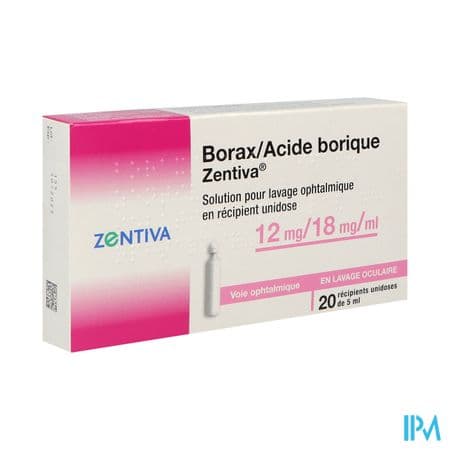 BORAX/AC.BORIQUE ZTV SOL OPH 5ML20 — Pharmacie Palm Beach
