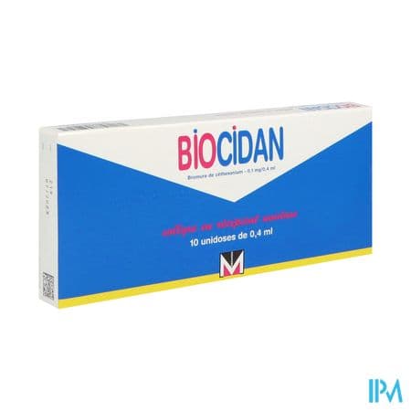 Biocidan 0mg1/0ml4 Collyre Unidose 0ml4 10