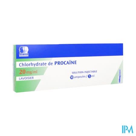 Lavoisier Procaine Chlorhydrate 2% Solution Injectable 5ml 10 — Grande Pharmacie des Halles Pharma