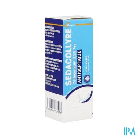 SEDACOLLYRE CETHEX 0,025% COL 10ML — Pharmacie Centrale de l'Est