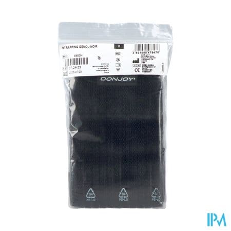 BDE DONJOY STRAPPING GENOU NOIR TU — Pharmacie Franklin ELSIE