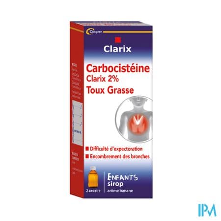 Carbocisteine Clarix 2% Enfant Sirop 150ml