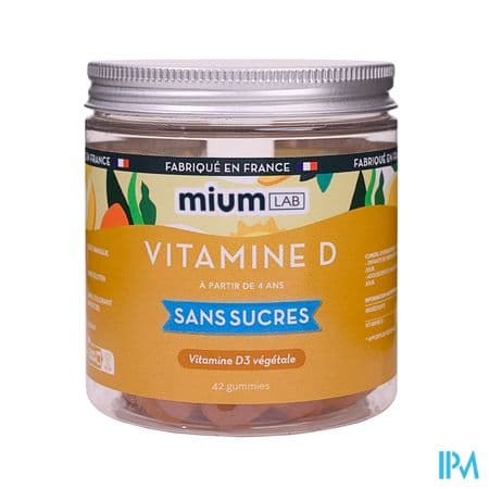 Mium Lab Vitamine D Sans Sucre Gummies 42 — Pharmacie du Médoc