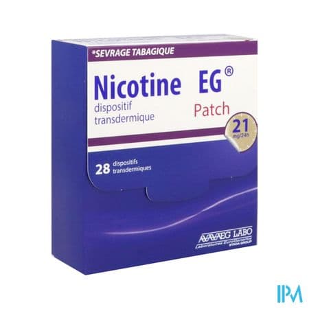 NICOTINE 21MG/24H EG D/TRANSD 28 — Pharmacie Dehaene