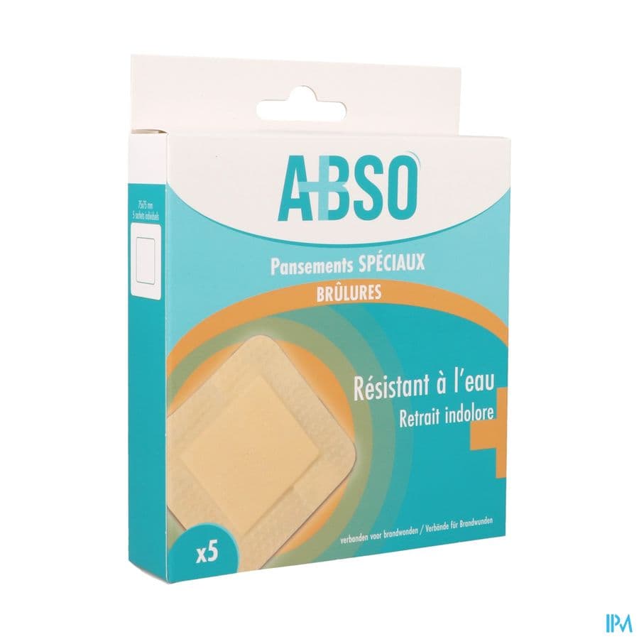 ABSO GP PANS BRULURE 7,5X7,5CM 5 — Pharmacie des Chalâtres