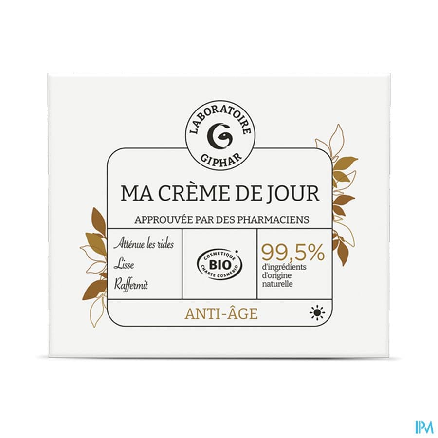 GIPHAR CREME JOUR A/AGE BIO 50ML — Pharmacie des Vergnes Clermont-Ferrand