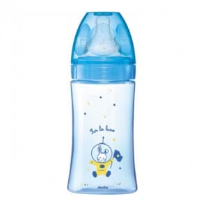 DOD BIB INIT+270ML BLEU COSMO 0-6M — Pharmacie Comedie