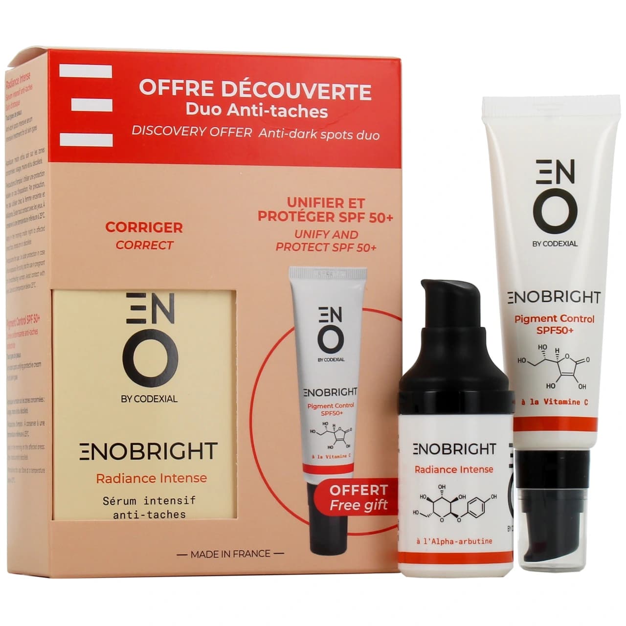 Codexial Enobright Coffret Radiance Intense Serum 15ml + Pigment Control Spf 50+ 30ml Offert — Pharmacie du Boulevard - Chalon-sur-Saône