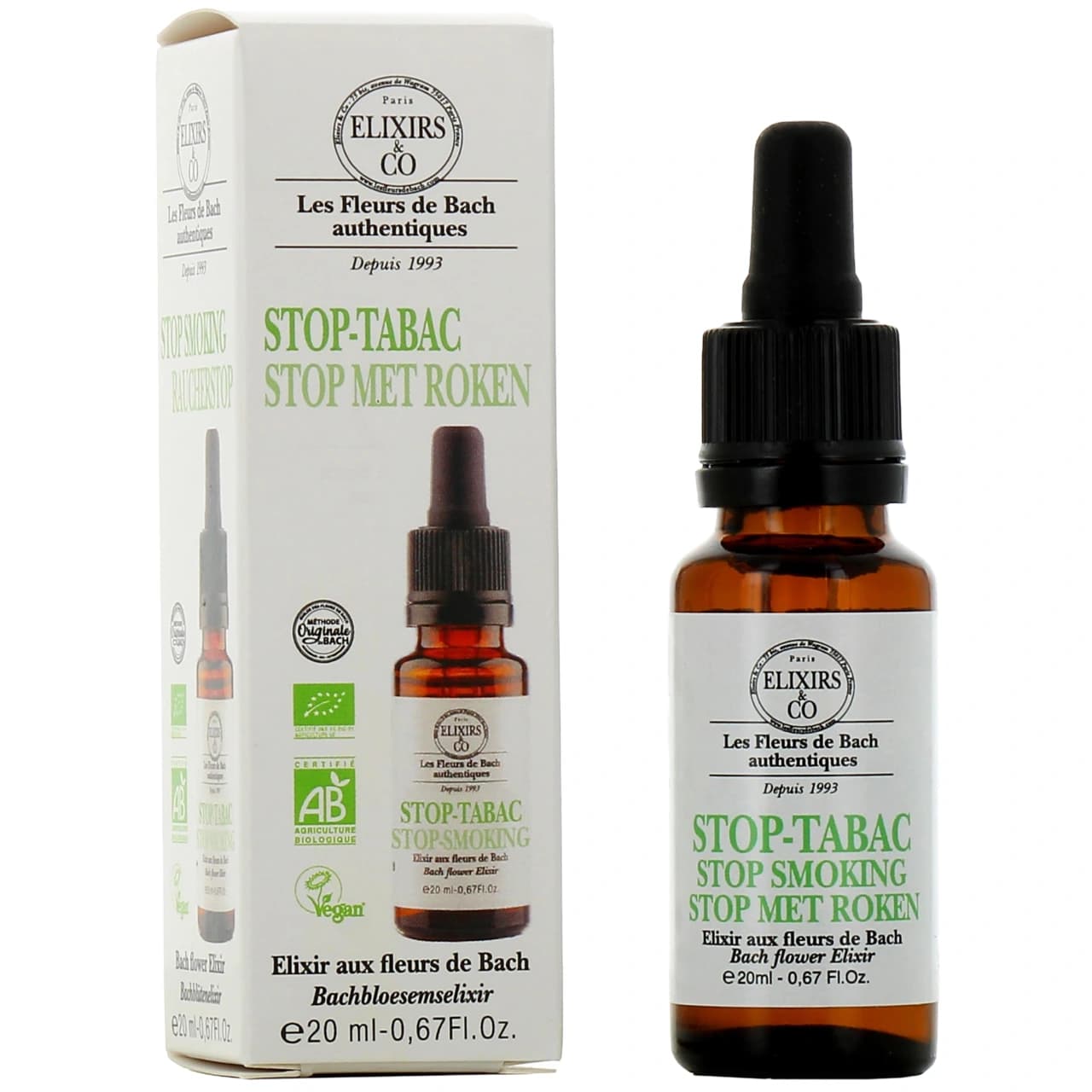 Elixirs Co Les Fleurs De Bach Stop Tabac Bio Spray Buccal 20ml — Pharmacie Apothical Carré Sénart