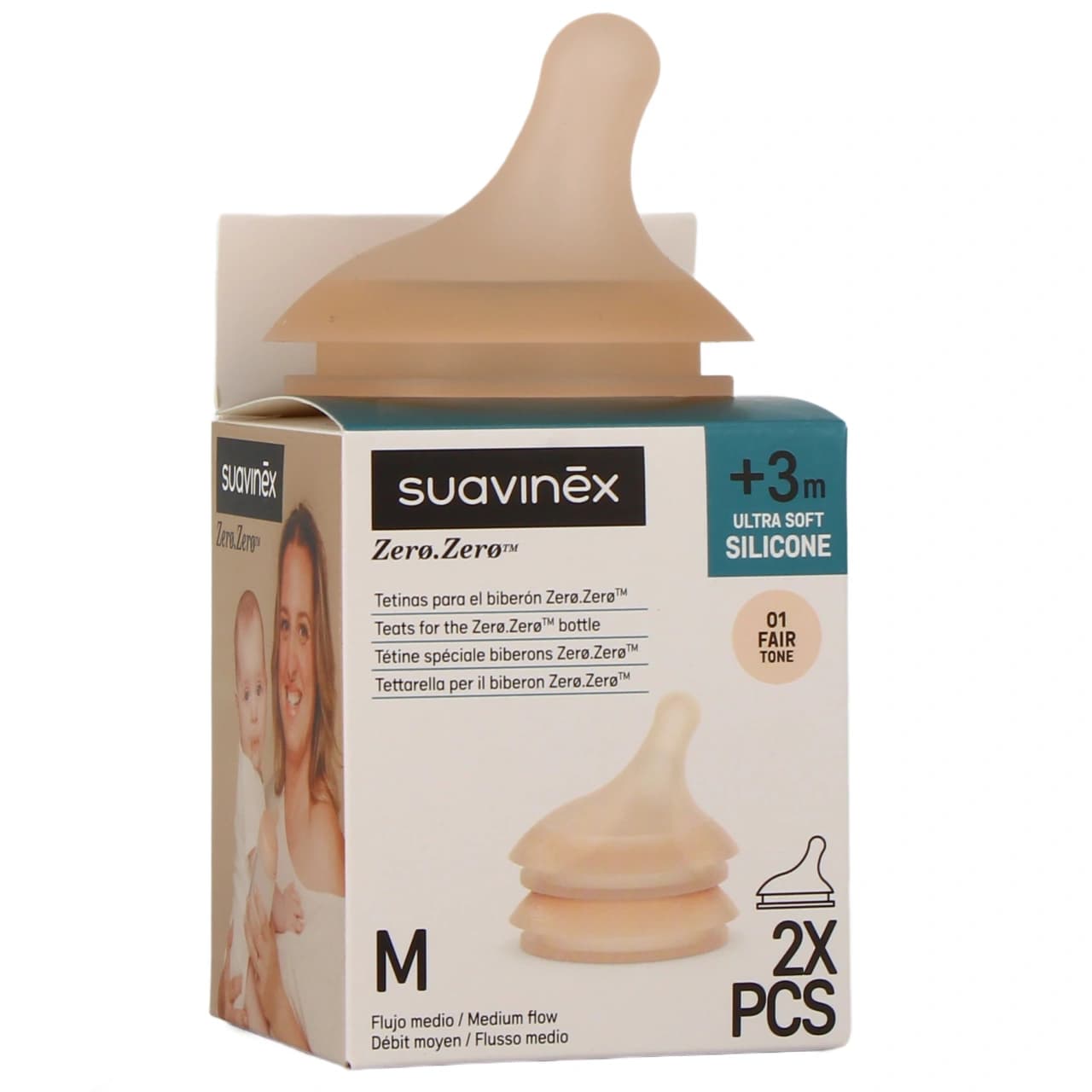 Suavinex Tetine Pour Biberon Anticolique Zero Zero Debit Moyen Fair X2 — Pharmacie La Rose