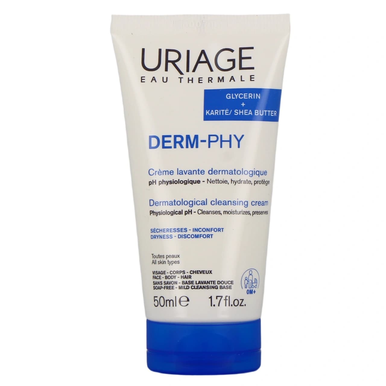 URIAGE DERM PHY CR LAVANTE 50ML — Pharmacie Lafayette Bordeaux