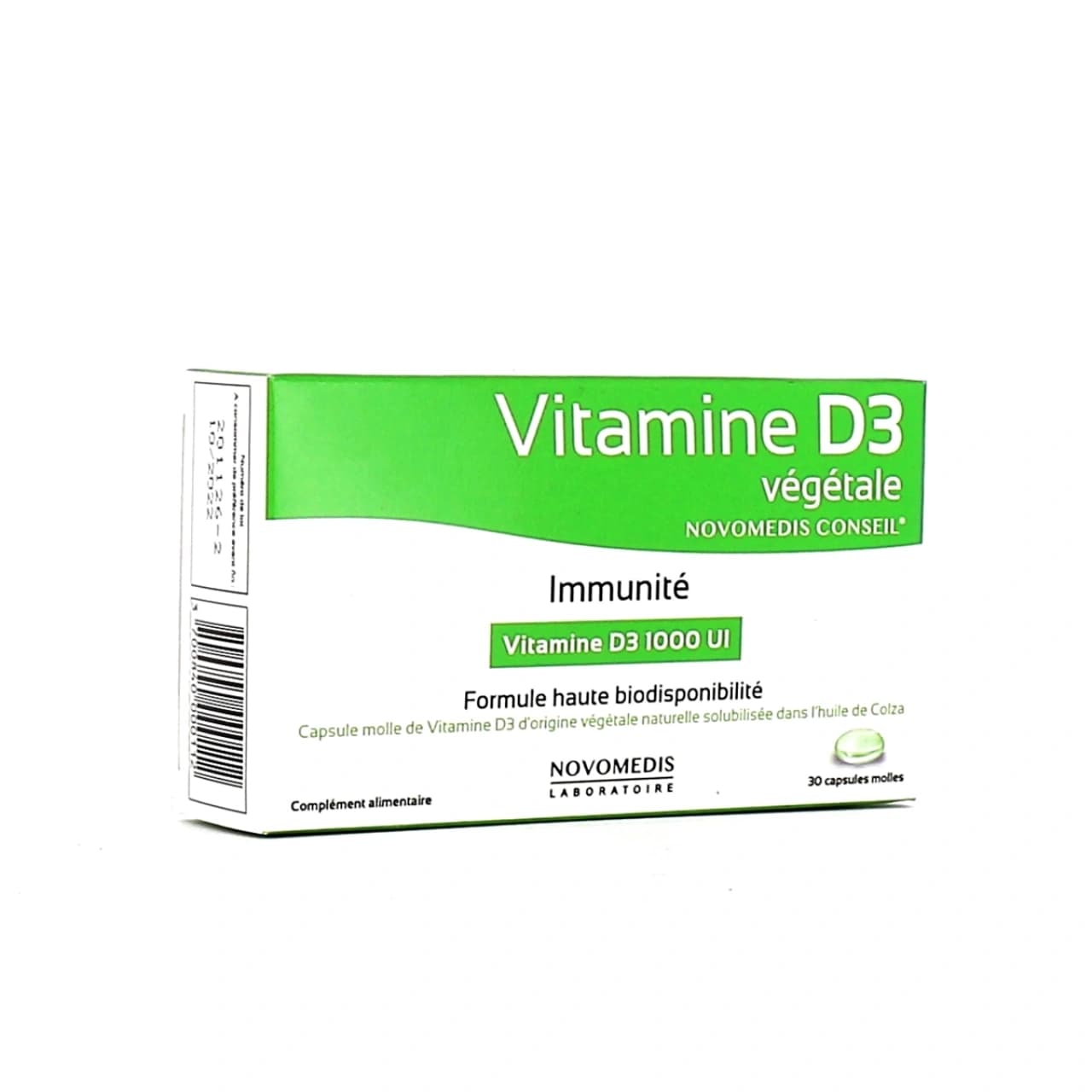NOVOMEDIS VITAMINE D3 VEG CAPS 30 — Pharmacie Centrale de l'Est