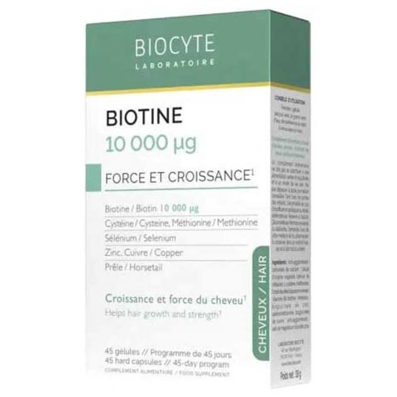 BIOCYTE BIOTINE 10 000MCG GEL 45 — Pharmacie Boetie