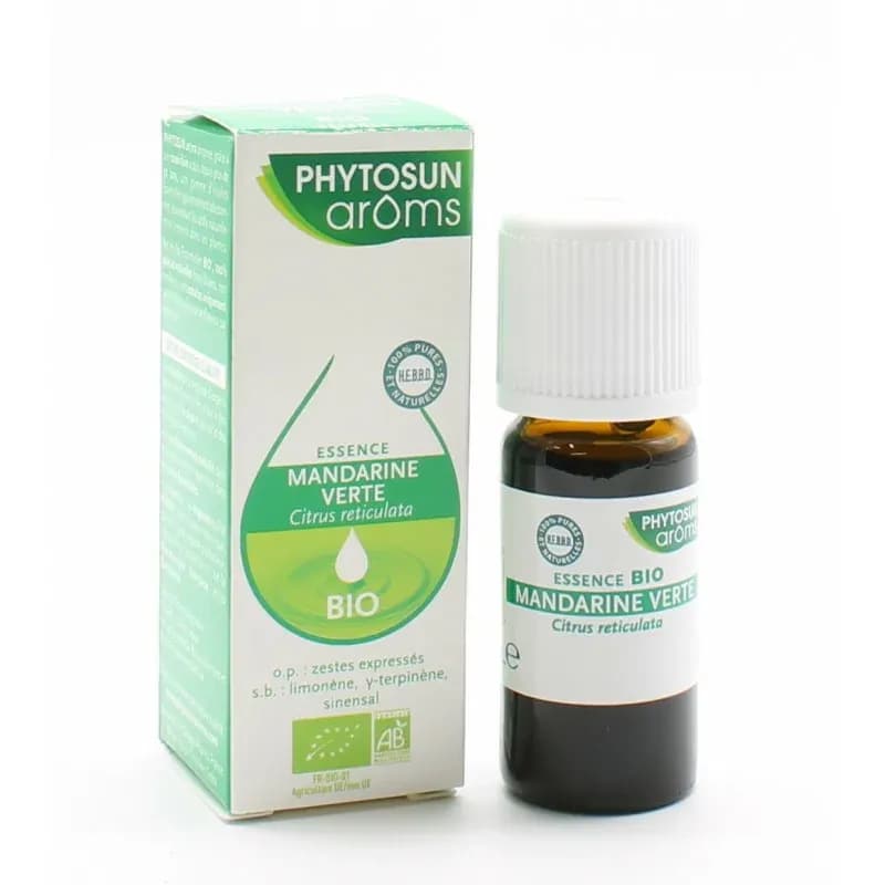 Phytosun arôms huiles essentielles mandarine verte bio 5 ml — Pharmacie du Soleil Elsie Santé