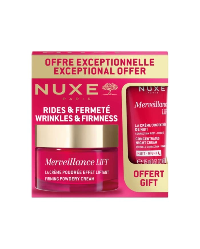 Nuxe Merveillance Lift Creme Poudree effet liftant. Pot 50 ml + creme nuit 15 ml offerte — Pharmacie Du Pont Nely - Trouville-sur-Mer