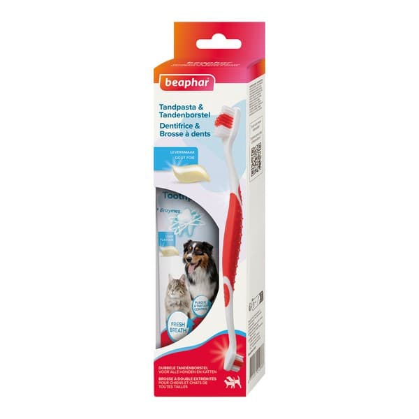 BEAPHAR DENTIFRICE+BAD CH CT — Grande Pharmacie Lazare Carnot 7j/7