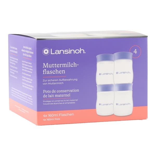 LANSINOH POT CONSERV LAIT/MATER X4 — Pharmacie Opéra Garnier