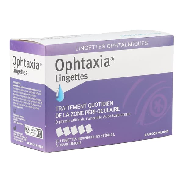 Ophtaxia Lingette Oculaire Impregnee 20 — Pharmacie centrale de la Villette 93 Pharmacie de garde 24h/24