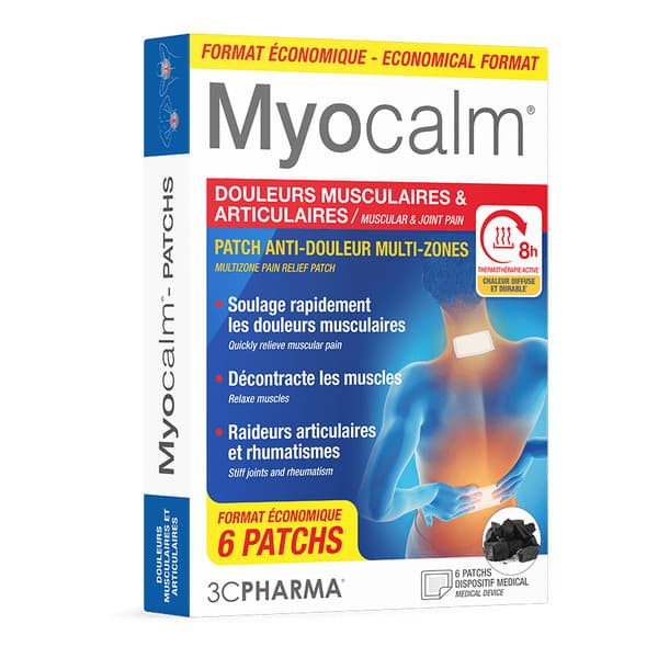 3C PHARMA MYOCALM PATCH X6 — Pharmacie Le pallec