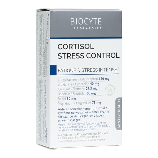 BIOCYTE CORTISOL STRESS CONT GEL40 — Pharmacie Boetie