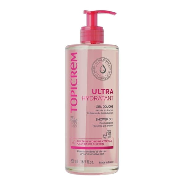 Topicrem hydratation peaux sensibles gel nettoyant douceur corps et cheveux 500 ml — Pharmacie De La Porte d'Ivry