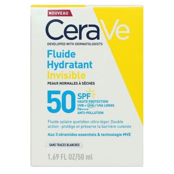 CERAVE SOL FLUIDE HYDRA SPF50 50ML — Pharmacie Rocade by Nexum