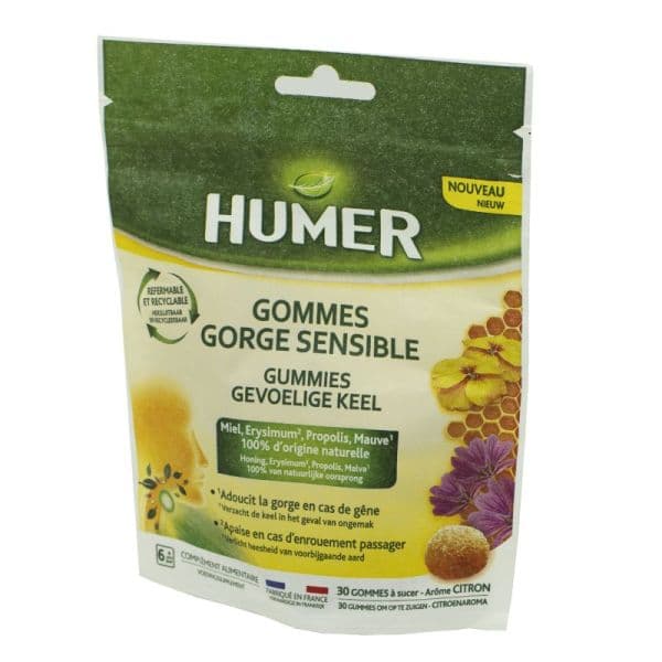 HUMER GOMME GORGE SENSIBLE X30 — Pharmacie De Mailloles