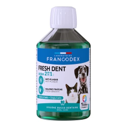 Francodex Fresh Dent 2en1 Solution Buvable Chien Chat 250ml — Pharmacie Apothical Carré Sénart