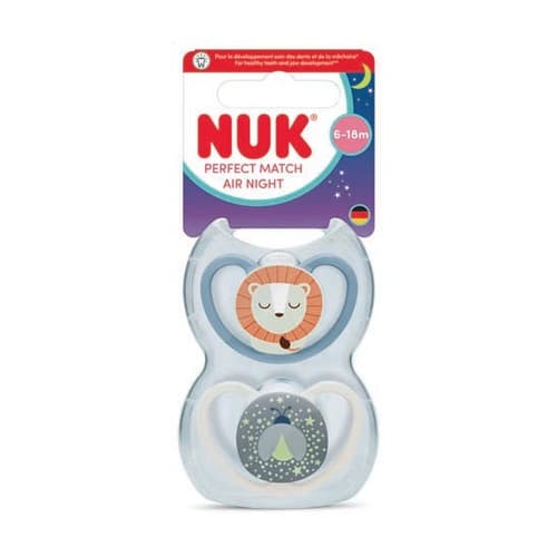 SUCET NUK PM AIR NUIT 6 18M LION 2 — Pharmacie Centrale Elsie