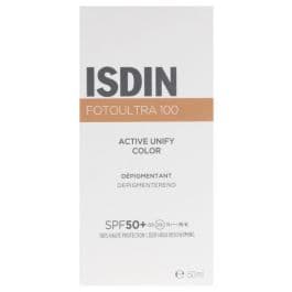 Isdin Foto Ultra 100 Creme Solaire Visage Teintee Depigmentante Spf50+ 50ml — PHARMACIE DE LA GARE Nancy